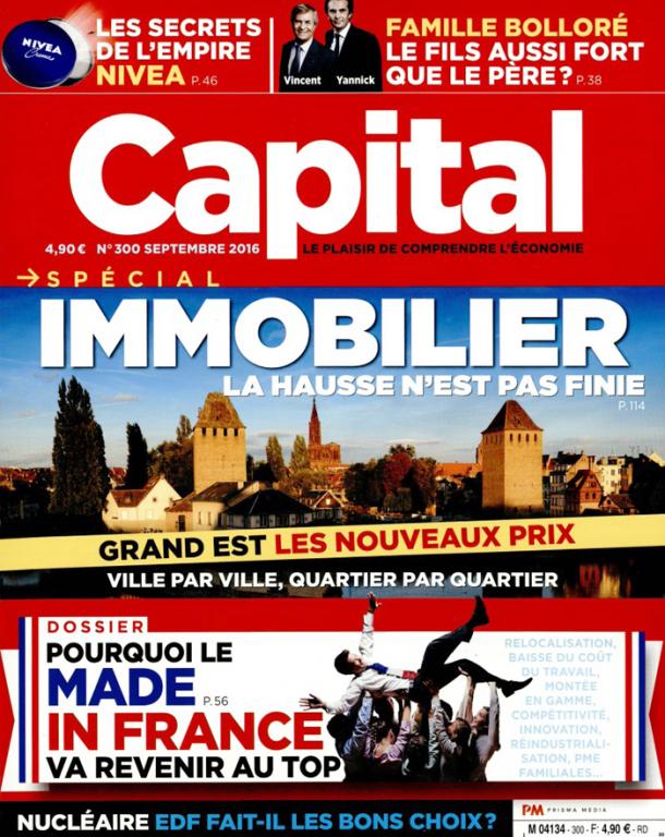 L'hebdomadaire Capital, édition de septembre 2017